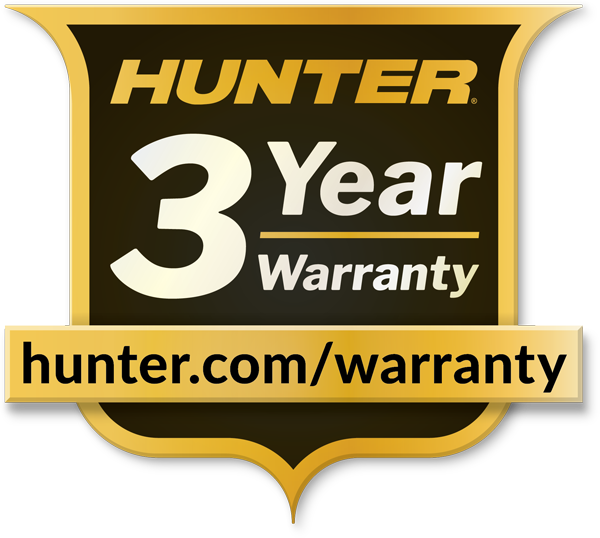 hunter 3 year warranty